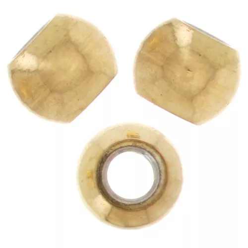 Perles rondes aplaties 2.5 mm - Acier inoxydable 304L Doré x100