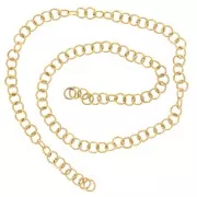 Anneaux ouverts 4x0.7 mm - Acier inoxydable 316L Doré x100