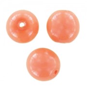 Perles en verre tchèque rondes Shiny  4 mm Peach Coral x50|raw }}