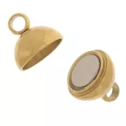 Fermoir boule aimanté 6 mm - Acier inoxydable Doré x1