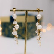 Clous d'oreilles boule 4 mm - anneau perpendiculaire - Acier inox 304L Doré x20