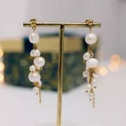 Clous d'oreilles boule 4 mm - anneau perpendiculaire - Acier inox 304L Doré x20