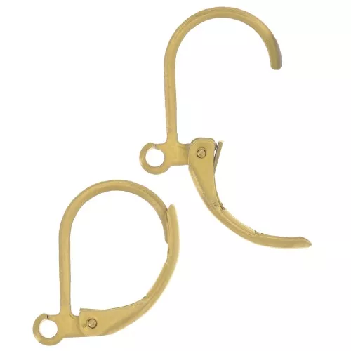 Boucles d'oreilles dormeuses 16 mm - Acier inoxydable 304L Doré x40