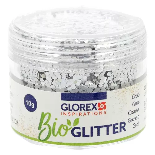 Paillettes biodégradables - Grosses - Argent x10g