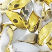 Twist 6x12 mm Alabaster Dorado x25|raw }}