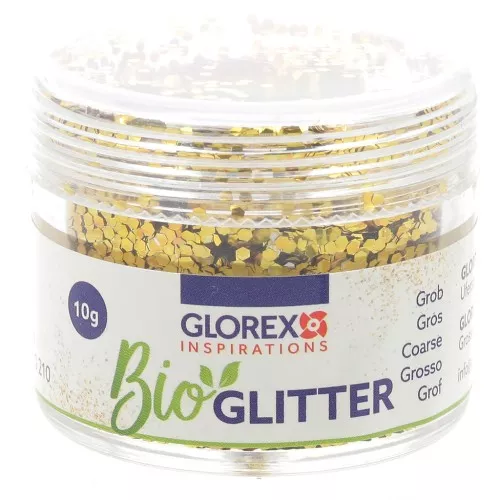 Paillettes biodégradables - Grosses - Or x10g