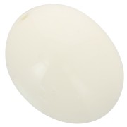Perle olive 24x19 mm en résine opaque - Ecru x1