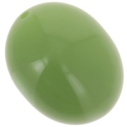 Perle olive 24x19 mm en résine opaque - Vert avocat x1