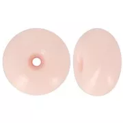 Perle rondelle 16 mm en résine opaque - Rose clair x1