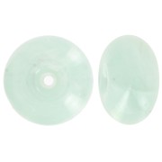 Perle rondelle 16 mm en résine translucide - Bleu givré marbré x1