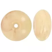 Perle rondelle 18x9 mm en résine translucide - Beige - Rosé marbré x1