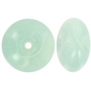Perle rondelle 18x9 mm en résine translucide - Bleu givré marbré x1