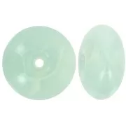 Perle rondelle 18x9 mm en résine translucide - Bleu givré marbré x1
