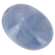 Perle olive en résine translucide 21x15 mm - Bleu gris marbré x1|raw }}