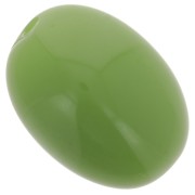 Perle olive 21x15 mm en résine opaque - Vert avocat x1