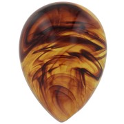 Cabochon poire en résine translucide 25x18 mm - Ambre marbré x1|raw }}