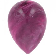 Cabochon poire 25x18 mm en résine translucide - Grenat marbré x1
