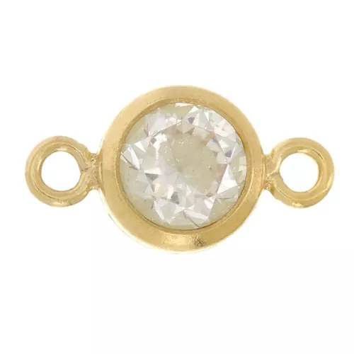 Intercalaire rond 4.5 mm - Oxyde de Zirconium - Gold filled (or laminé) x1