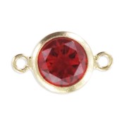 Intercalaire 2 anneaux 11x6 mm Oxyde Zirconium Siam - Gold filled (or laminé)  x1|raw }}