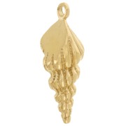 Pendentif coquillage 28x10 mm - Acier inoxydable 304L Doré x1