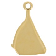 Breloque bateau à voile 16x11 mm - Acier inoxydable 304L Doré x1