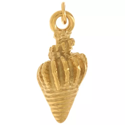 Breloque coquillage 19x9 mm - Acier inoxydable 304L Doré x1