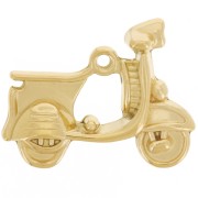 Pendentif scooter Vespa 18x23 mm - Acier inoxydable 304L Doré x1|raw }}