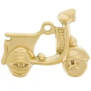 Pendentif scooter Vespa 18x23 mm - Acier inoxydable 304L Doré x1