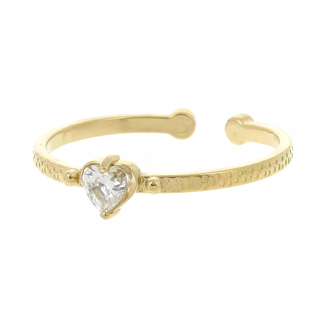 Bague Acier Inoxydable Personnalisable Oxyde De Zirconium Blanc - Saint Valentin