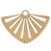 Pendentif éventail ajouré 17x25 mm - Acier inoxydable 304L Doré x1|raw }}