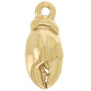 Pendentif pince de crabe 21x9 mm - Acier inoxydable 304L Doré x1