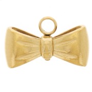 Breloque noeud 6.5x11 mm - Acier inoxydable 304L Doré x1|raw }}