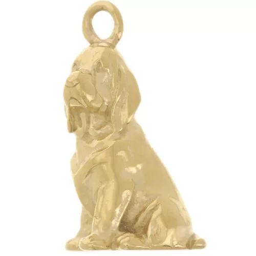 Breloque chien Cocker 19x10 mm - Acier inoxydable 304L Doré x1