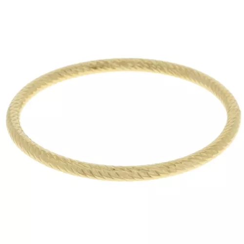 Bracelet jonc ciselé 65 mm - Acier inoxydable 304L Doré x1