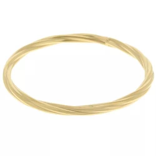 Bracelet jonc torsadé 63.5 mm - Acier inoxydable 304L Doré x1