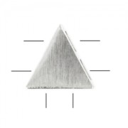 Intercalaire triangle 7 mm rhodié brossé HQ|raw }}