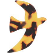 Pendentif oiseau en acétate 49x36mm exclu Perles&Co - Ecaille de tortue - Marron|raw }}