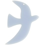 Pendentif oiseau en acrylique translucide 49x36mm exclu Perles&Co - Bleu glacier|raw }}