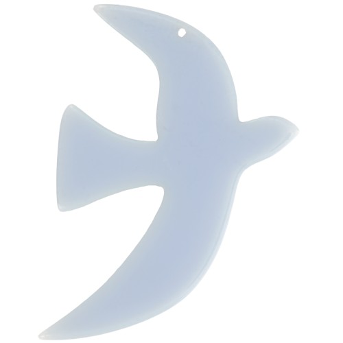 Pendentif oiseau en acrylique translucide 49x36mm exclu Perles&Co - Bleu glacier