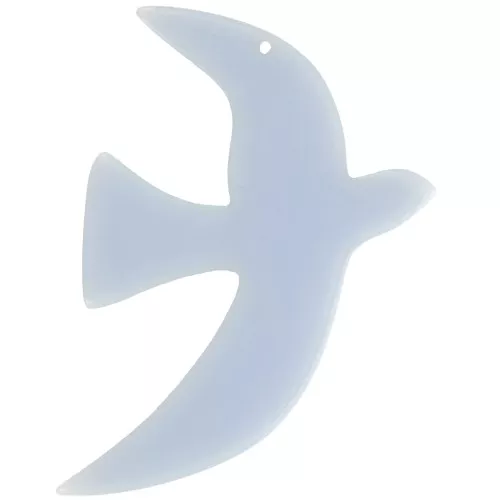 Pendentif oiseau en acrylique translucide 49x36mm exclu Perles&Co - Bleu glacier