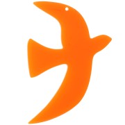 Pendentif oiseau en acetate translucide 49x36 mm exclu Perles&Co - Orange x1|raw }}