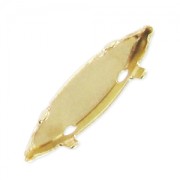 Serti griffe navette PureCrystal 11x3 mm doré x1|raw }}
