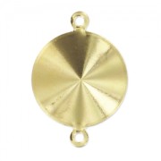 Serti intercalaire à coller pour cabochon PureCrystal 1122 14 mm - Doré x1|raw }}