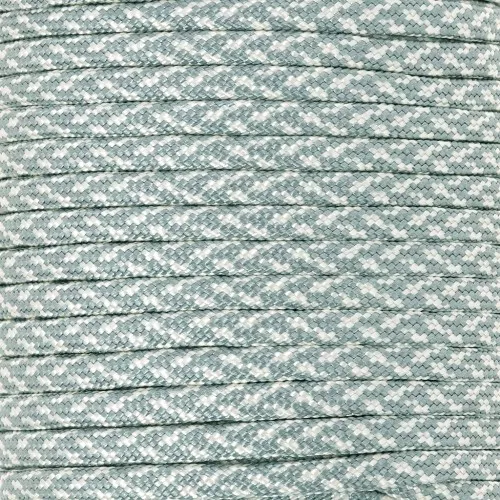 Cordon Paracorde - corde de parachute plate 4 mm - Gris - Blanc x1m