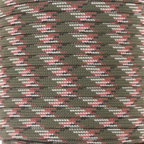 Cordon Paracorde - corde de parachute plate 4 mm - Kaki - Marron x1m