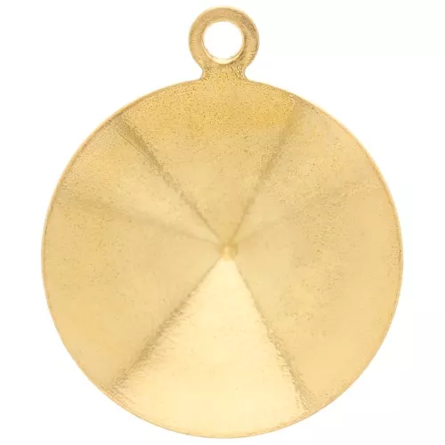 Serti pendentif à coller pour cabochon PureCrystal 1122 14 mm - Doré x1
