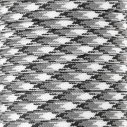 Cordon Paracorde - corde de parachute plate 4 mm - Noir - Gris - Blanc x1m|raw }}