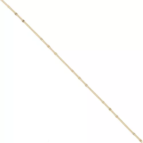 Chaîne maille gourmette 1.4 mm Doré à l'or fin x1m