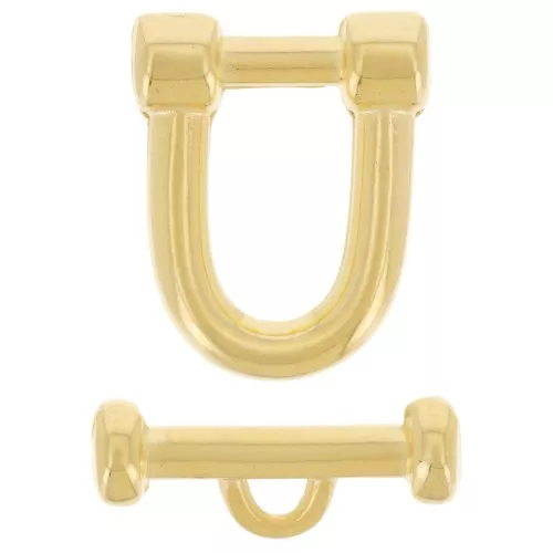 Fermoir T marin 21 mm - Doré à l'or fin x1