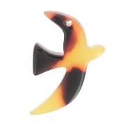 Breloque oiseau en acétate 15x10 mm exclu Perles&Co - Ecaille de tortue - Marron